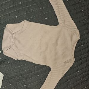 Cloud Island Ribbed Long Sleeve Bodysuit - Light Pink